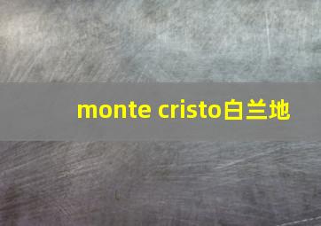 monte cristo白兰地